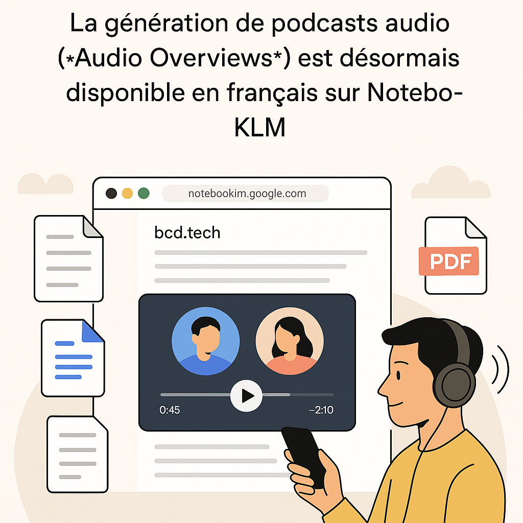Podcast IA : NotebookLM permet d’écouter vos documents en français